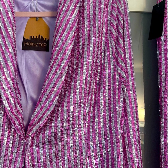 MainStrip Pink Sequin Pantsuit - Picture 2 of 4